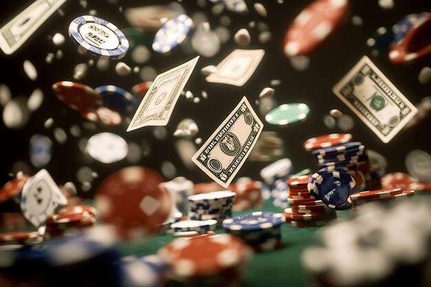 Caribbean Stud Poker table layout with dealer and player positions